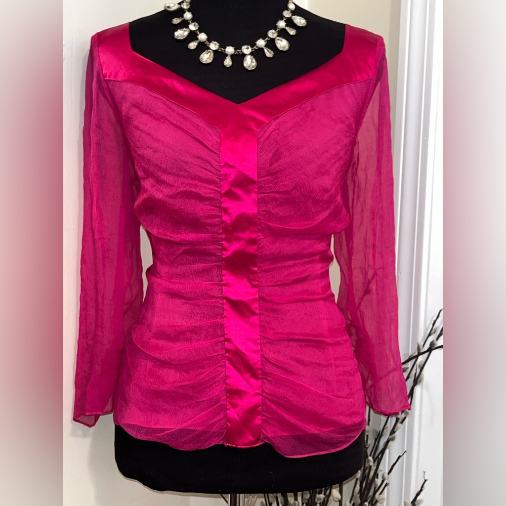 WDNY Silk Fusia Blouse